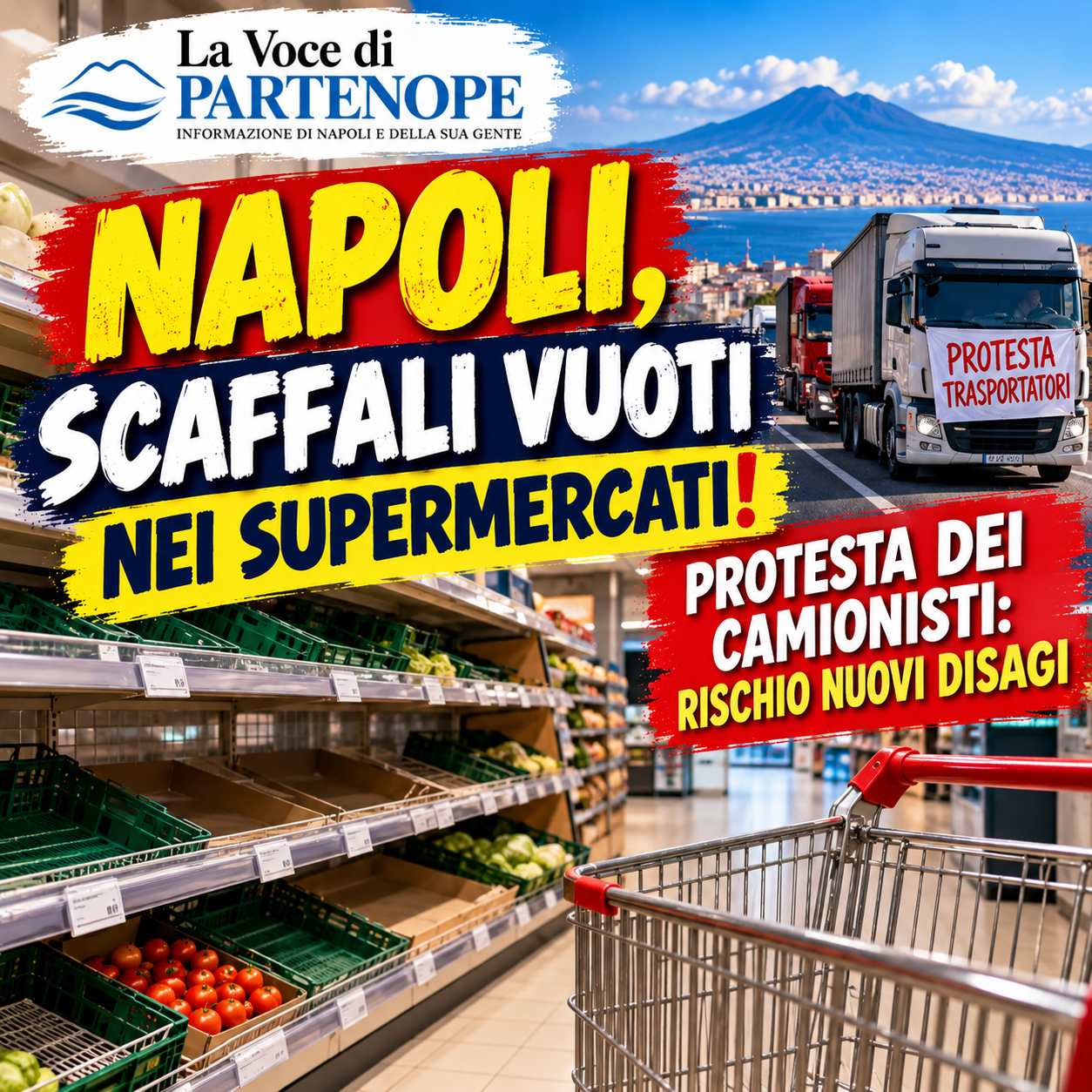 Napoli, supermercati con gli scaffali vuoti: la protesta dei camionisti blocca le merci. Cosa sta succedendo e cosa rischiano le famiglie