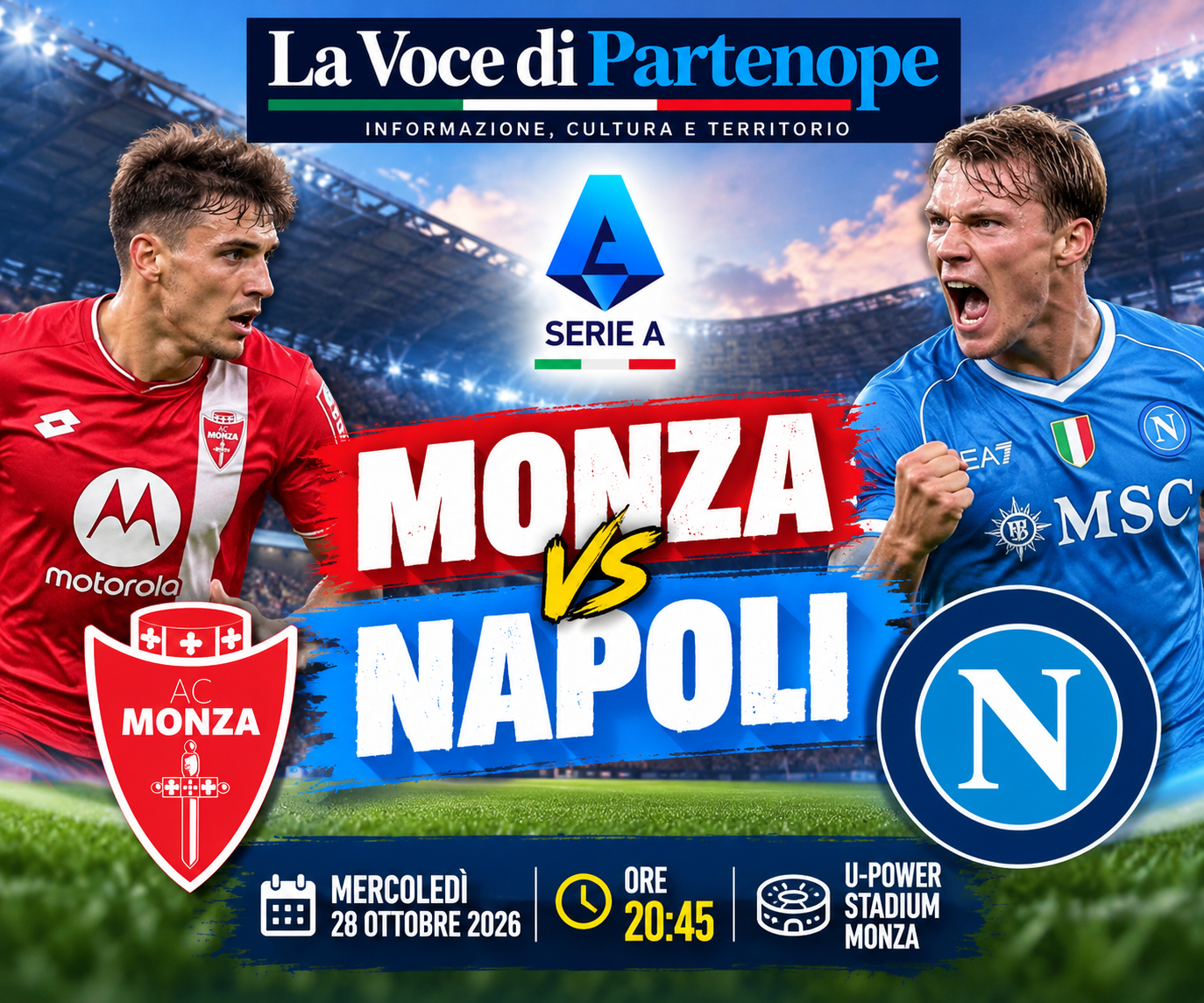 Monza-Napoli, stasera vietato sbagliare: gli azzurri cercano il riscatto dopo il folle 3-3 con la Roma