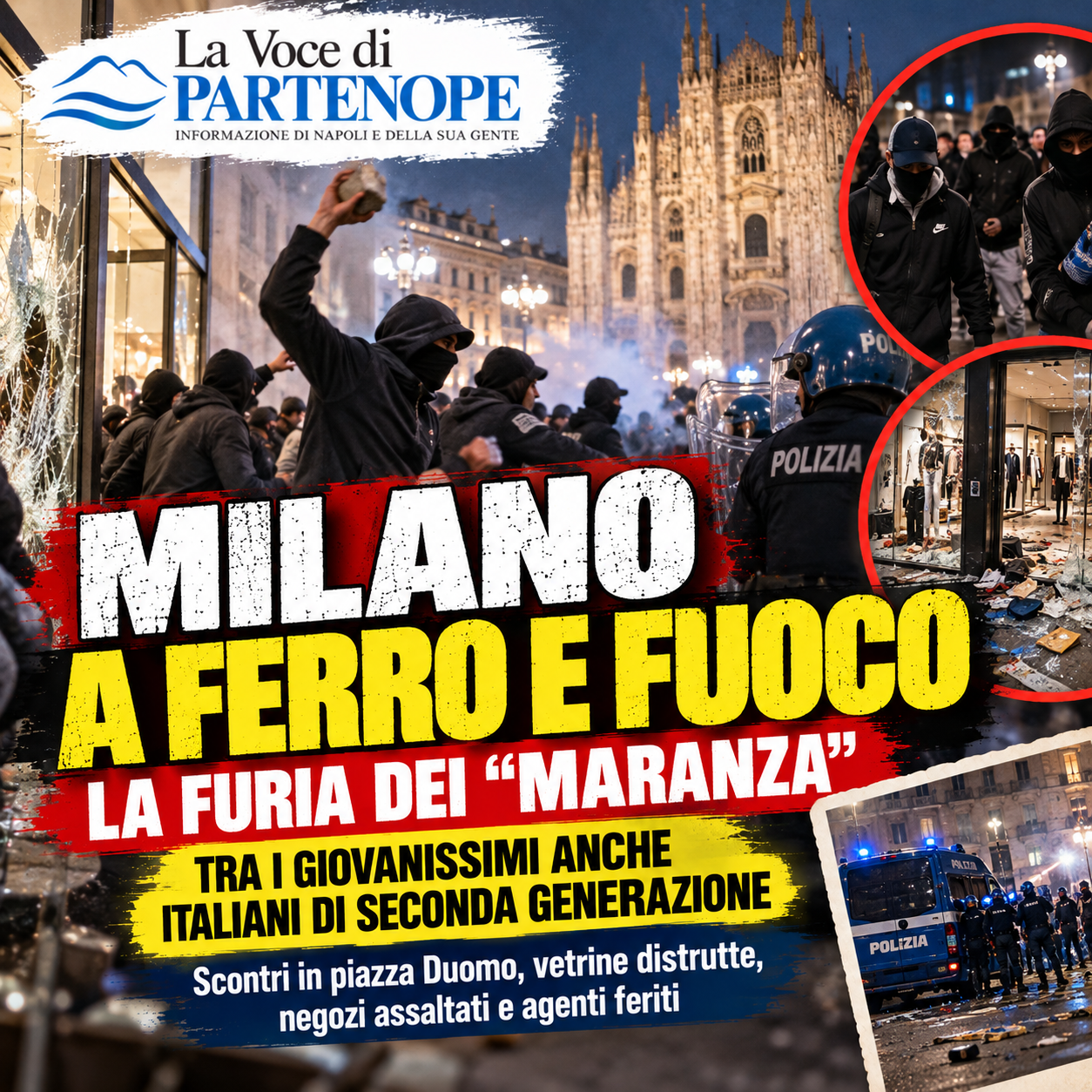 Milano a ferro e fuoco, la furia dei “maranza”: tra i giovanissimi anche italiani di seconda generazione
